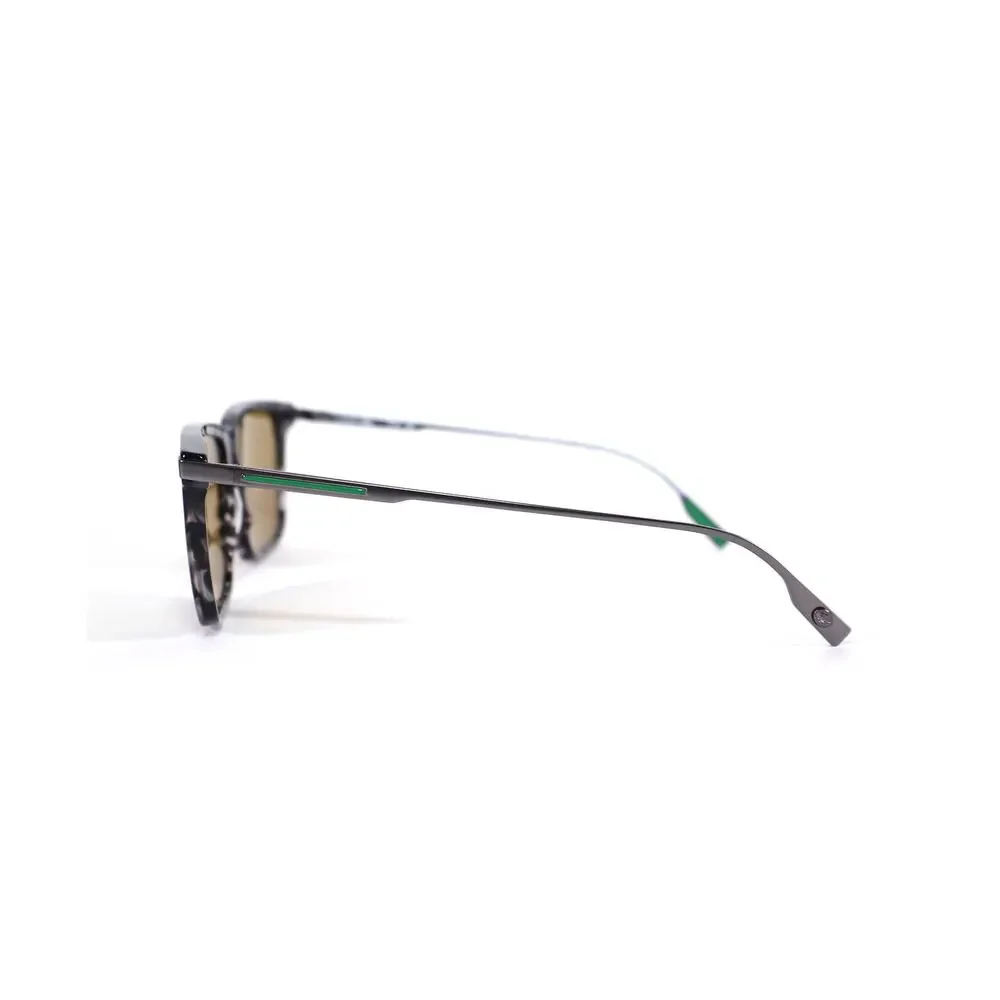 Lacoste Square Men’s Sunglasses – Grey Havana / Green-Gold – NWT